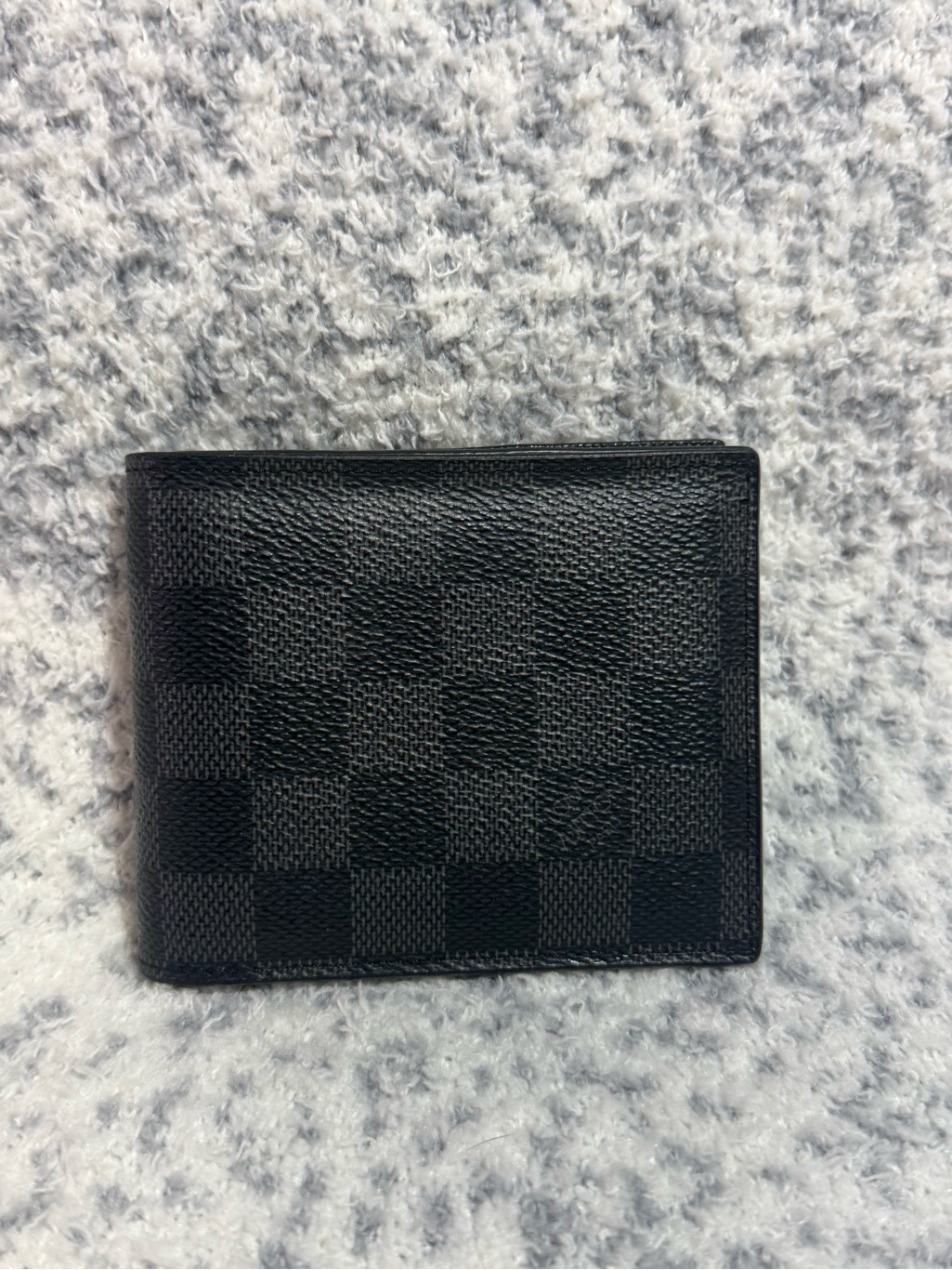 Men's Black Damier Graphite With Coin Pocket Bi-Fold Wallet - Louis Vuitton